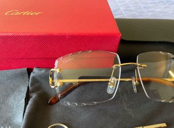 Cartier Glasses(Diamond Cut), Clear Lense, Gold Frame