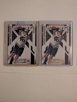 Aaron Hernandez Serial Numbered Football Rookie Cards - Good and Silver