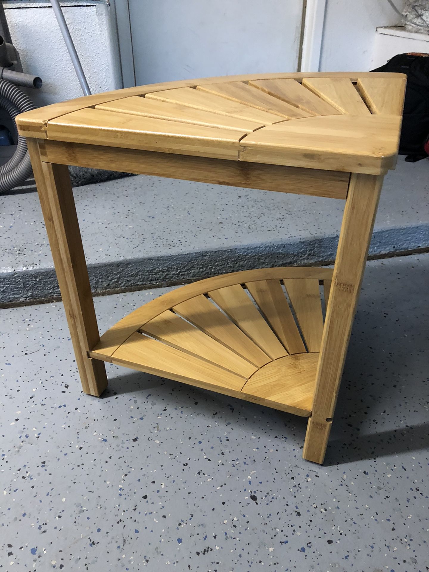 Corner shower bench and shower stool with storage shelf, corner seat for shower, use a small corner table