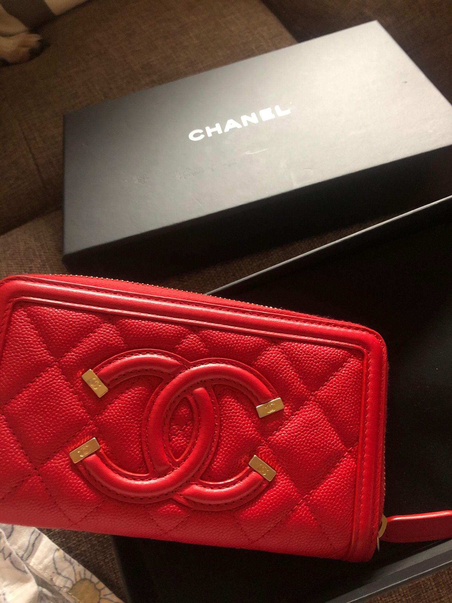 Chanel small zip wallet. $450 no lower offers please.