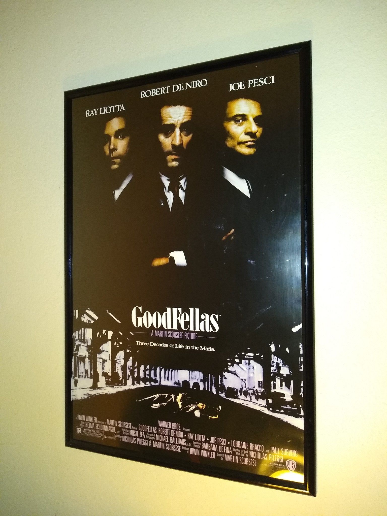 Goodfellas movie poster and frame