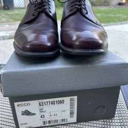 Ecco Cairo Men’s Brown (Rust) Leather Dress Shoes EU 43 US 9-9.5