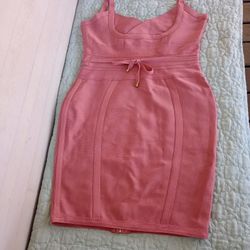 Sleeveless V Neck Tie Waist Bodycon Bandage Mini Dress Sz XL