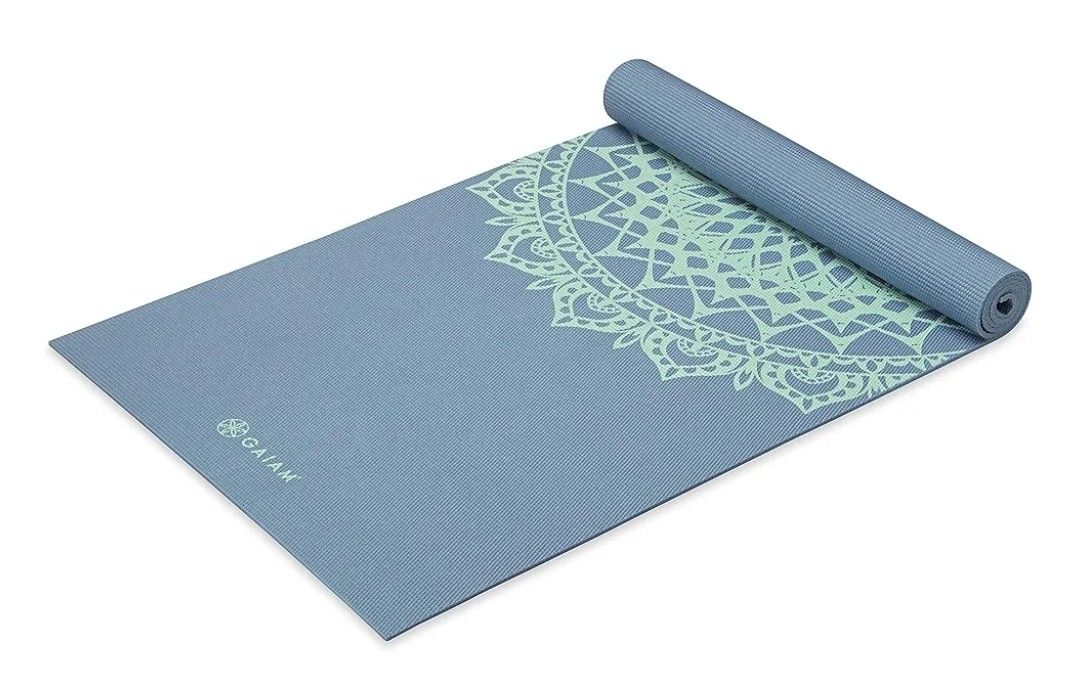 Gaiam Yoga Mat - Premium 5mm Print Thick Non Slip Exercise & Fitness Mat for All Types of Yoga, Pilates & Floor Workouts (68" x 24" x 5mm)