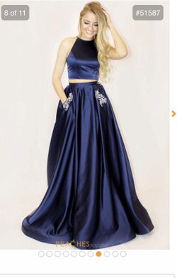 Navy blue prom dress