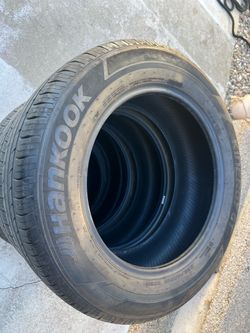 235/60/18 used Hankook tires 75-80% life left 235/60r18 Llantas Usadas 75-80% de Vida
