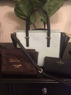 Black and Mint Kate Spade Purse and Wallet
