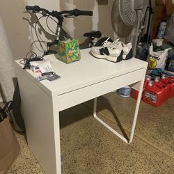 White IKEA Micke Desk
