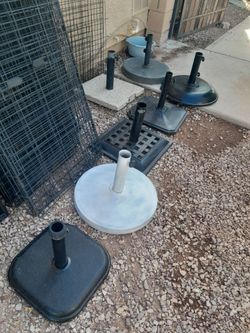 7 different Umbrella Stands 22-45 Lbs $17-$30 each See All Photos Read Description