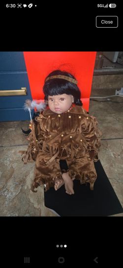 Vintage Heritage Signature Collection Native American Sitting Doll