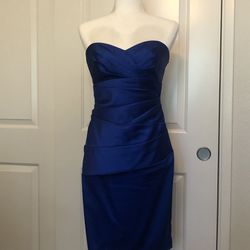 Royal Blue Strapless Dress