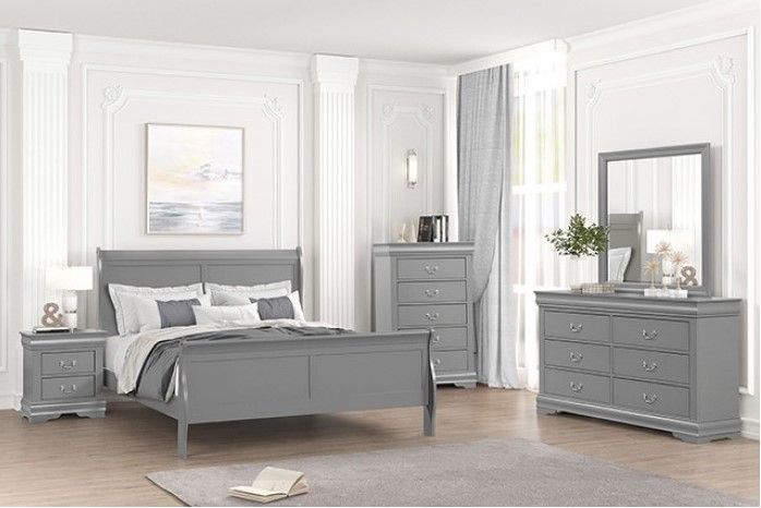 4 Piece Twin Bedroom Set (Twin bed,Nightstand,Dresser&Mirror)