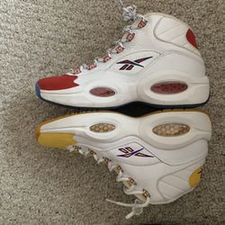 Reebok Question Red Toe and Yellow Toe (Kobe Edition)