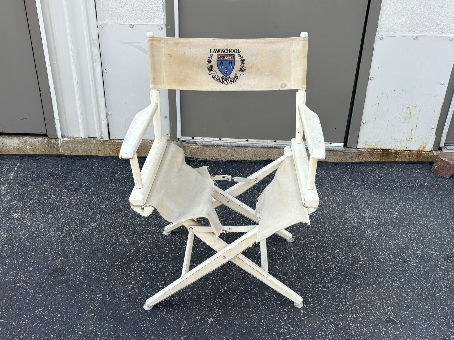 Vintage Harvard Law Folding Wood Chair