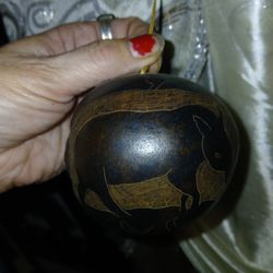 Hand Carved Coconut Shell