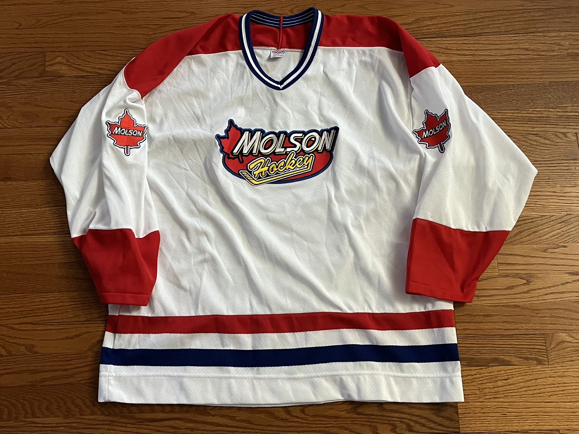 Molson Ice Hockey Jersey XL, CCM, Authentic, Stitched, Rare