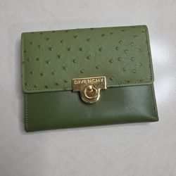 Givenchy Green Ostrich Wallet 