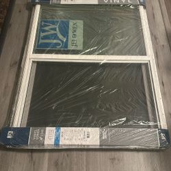 Jeld-wen V-2500 White Vinyl Sliding Window With Fiber Glass Mesh