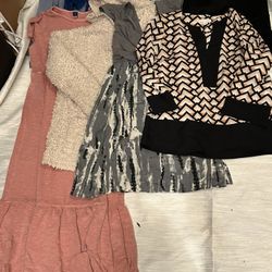 Women’s XS Mixed Clothing 11pc Lot Shorts Jeans Dresses Jacket Blouse Hoodie  Calvin Klein XS blouse Talbots size 2  jacket  Levi’s size 25 jeans Vict