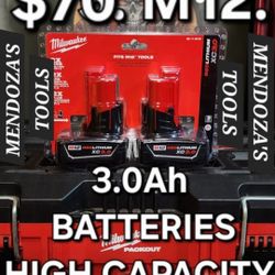 Milwaukee Batería 3.0Ah 2-Pack M12 🔋