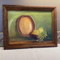 Original Framed Still Life Painting – Signed by Artist
