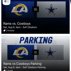 Two Tickets Plus Parking Pass Rams vs Cowboys Section 540 Row 10