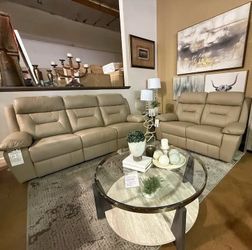 Top Grain Leather Double Reclining Sofa