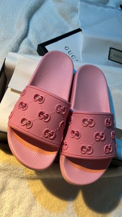 Pink GGGG G U C C I SLIDES