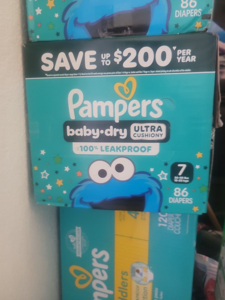 Diapers Pampers Size 1,  2, 4  And 7
