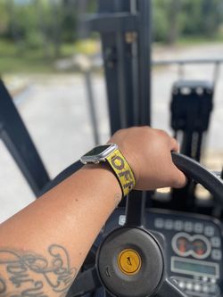 Custom off white Apple Watch band