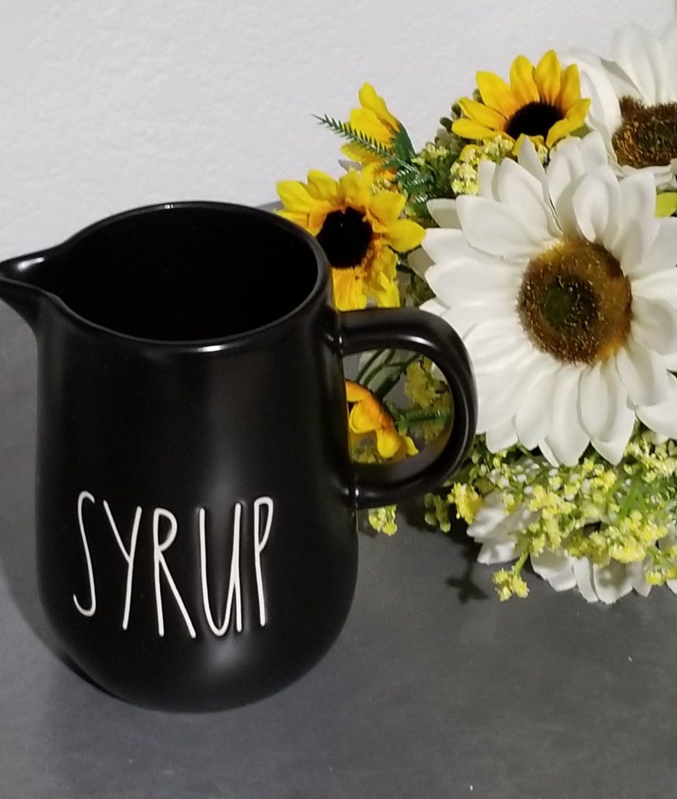 Rae Dunn SYRUP jug / farmhouse decor kitchen home storage
