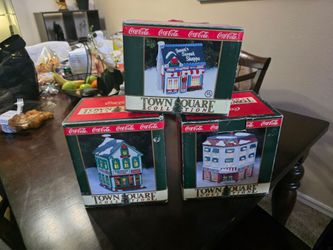 Vintage Collectors Coca-Cola Town Square Collection Christmas Decorations