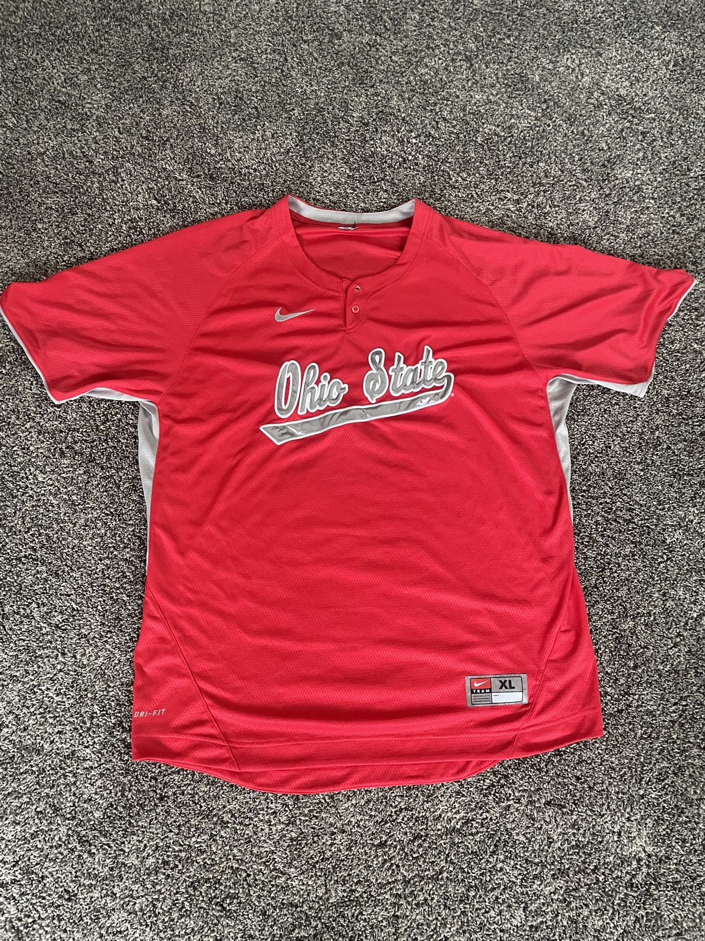 MENS NIKE OHIO STATE OSU BASEBALL JERSEY SIZE XL