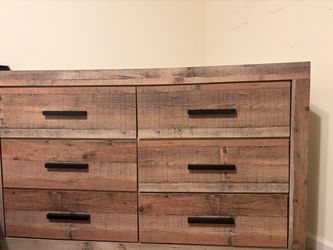 6-Drawer Rustic Wood Dresser