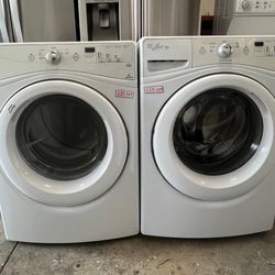 WHIRLPOOL FRONT LOAD WASHER & ELECTRIC DRYER SET