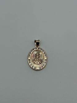14K Yellow Gold Jesus Pendant