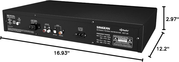 Sangean HDT-20 HD Radio AM/FM Tuner - Black #2822T Y2