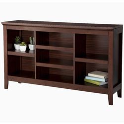 Credenza Or Console Horizontal Bookcase Storage Shelf  TV Stand 