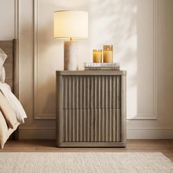 Set of 2 Nightstand with 2 Drawers Modern Side Table $140/2pcs