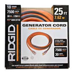 Open Box Never Used Ridgid Extension Cord RV Generator