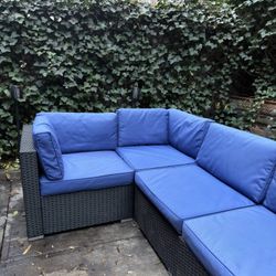 Blue Outdoor Sectional Sofa