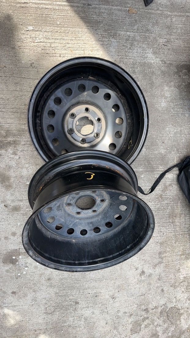 6 Lug Deep Dish Steelies Reverse Lip