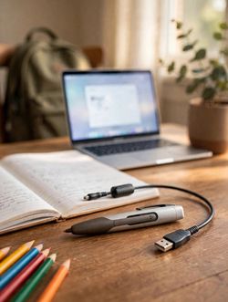 LeapFrog FLY Fusion Pentop Computer Pen USB Cable Silver New No Box Discontinued