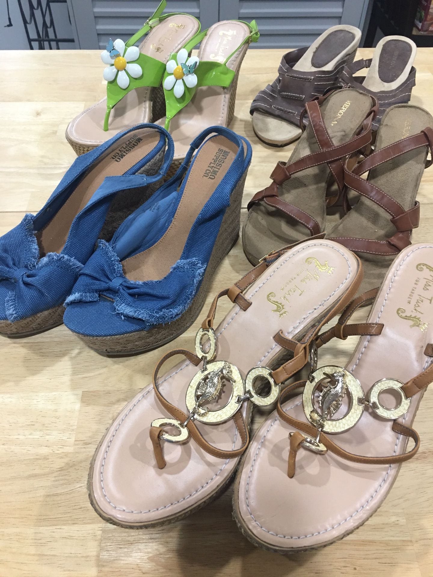 5 Pairs Of Wedge Sandals ($20 For All 5)