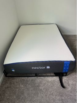 Twin mattress with frame