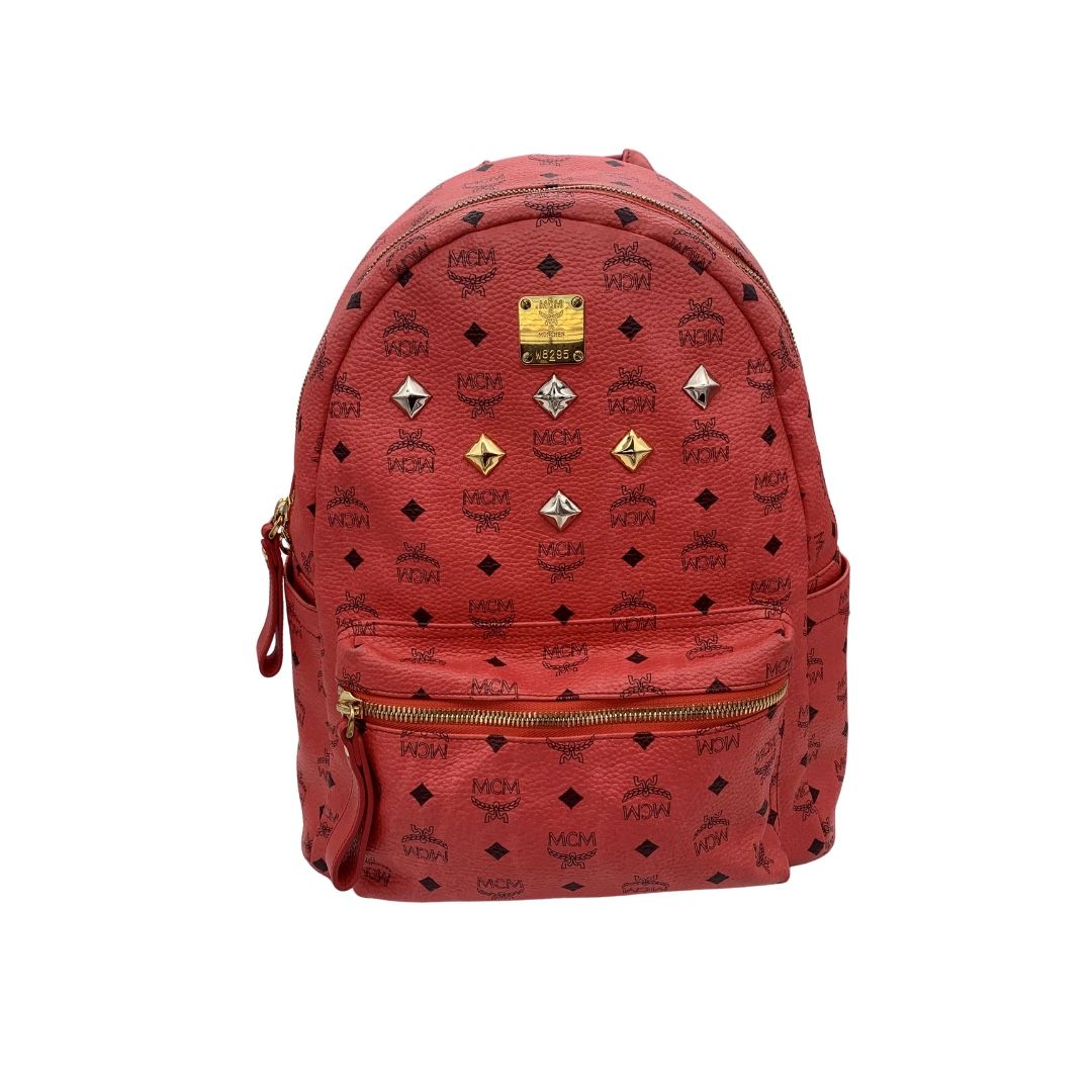 Pink Stark Side Studs MCM Backpack