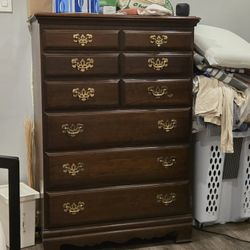 Ethan Allen Georgian Court solid cherry wood highboy