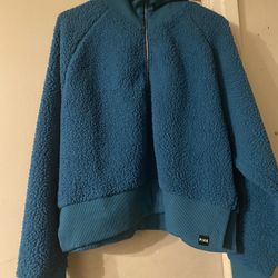 New Victoria Secret Sherpa Sweater Teal Color Sz L