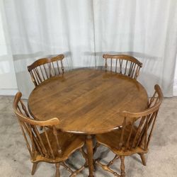 EXTENDABLE Double Drop Leaf  Dining Table With 6 Chairs SOLID OAK
