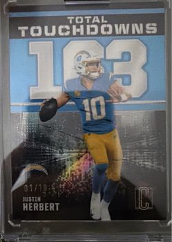 Topps Signature Class 2025 Justin Herbert Chargers Zone Out Blue Refractor 1 /10